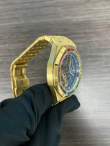 Audemars Piguet 15412BA Yellow Gold Frosted Openwork Rainbow