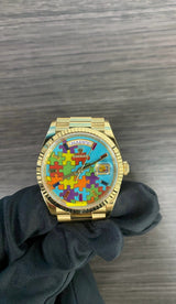 Rolex 128238 Puzzle DayDate Yellow Gold