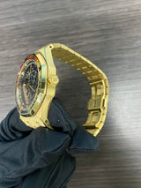 Audemars Piguet 15412BA Yellow Gold Frosted Openwork Rainbow