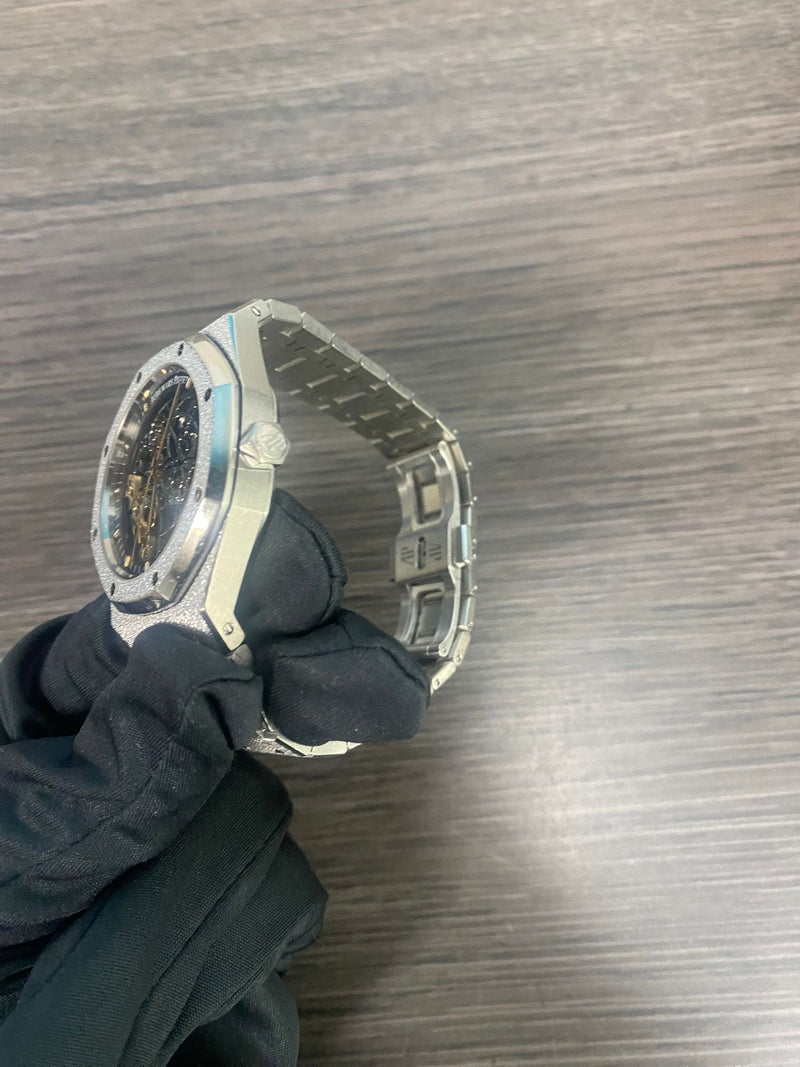 Audemars Piguet 15407BC White Gold Frosted Openwork