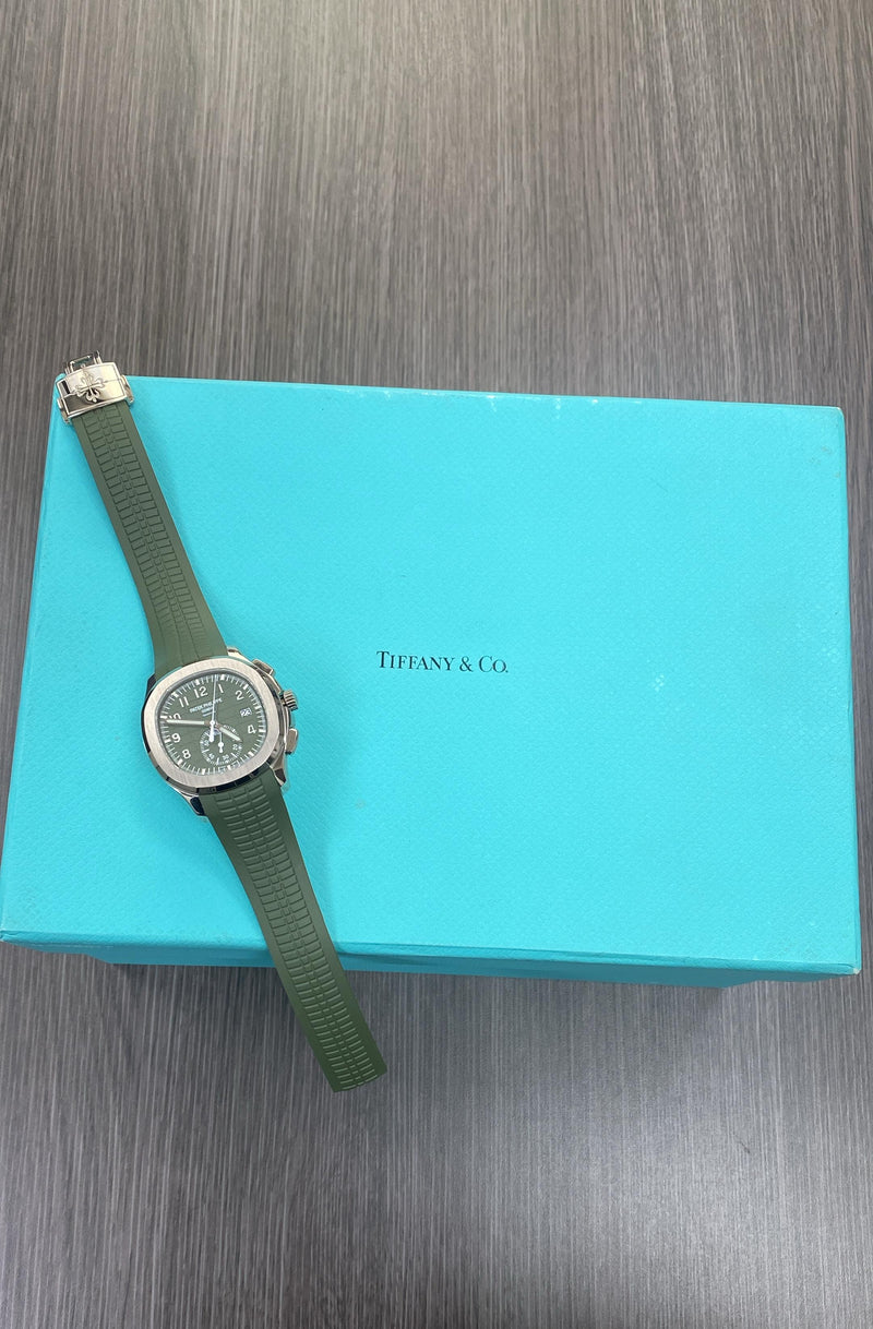Patek Philippe 5968G TIFFANY White Gold Aquanaut Green Chronograph