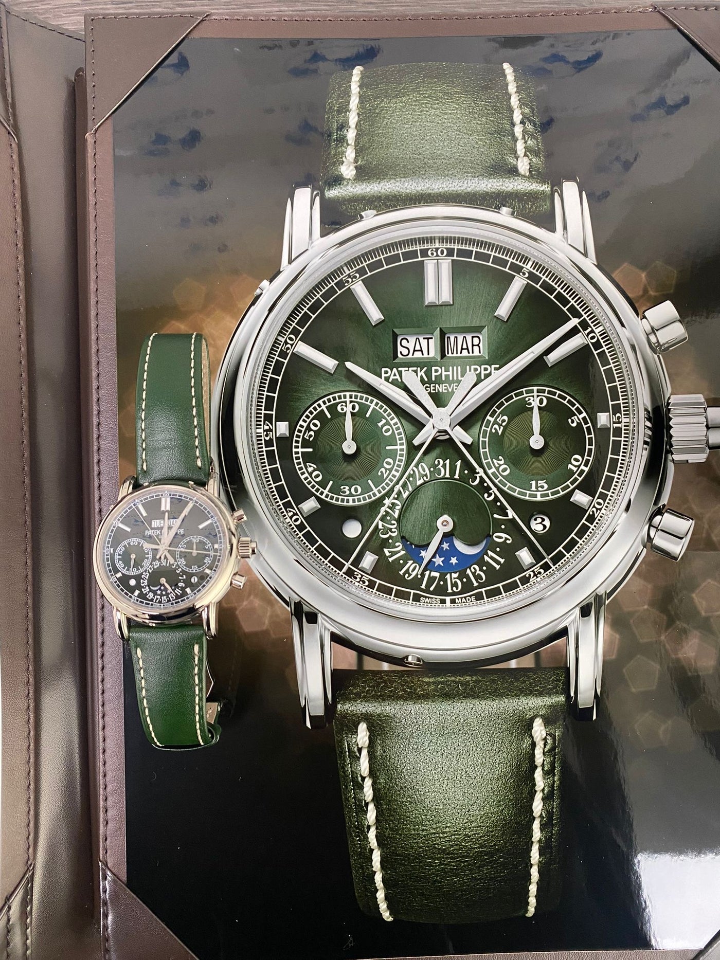 Patek Philippe 5204G White Gold Green Grand Complications Split
