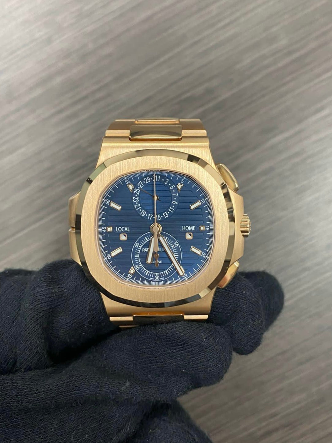 Patek Philippe 5990/1R Rose Gold Nautilus Travel Time Chronograph ...