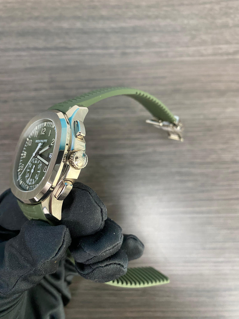 Patek Philippe 5968G TIFFANY White Gold Aquanaut Green Chronograph