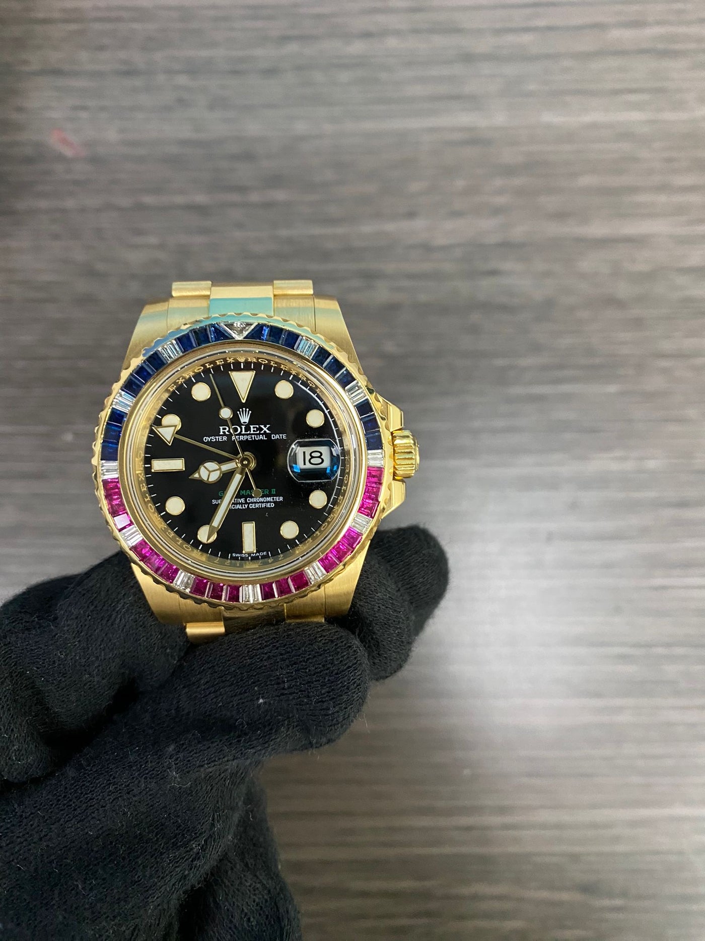 金華山タワタワページです☆ Rolex 116748SARU Yellow Gold GMT Factory Gemset – Watches