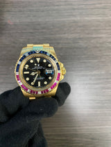 Rolex 116748SARU Yellow Gold GMT Factory Gemset