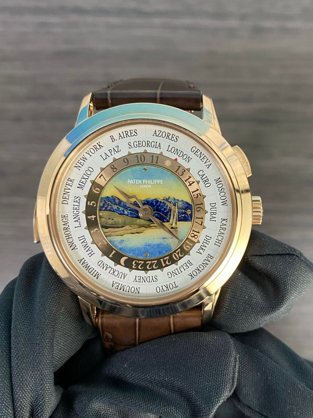 オマPatek Philippe Geneve 自動巻き Patek Philippe 5531R Enamel World Time Minute Repeater Grand