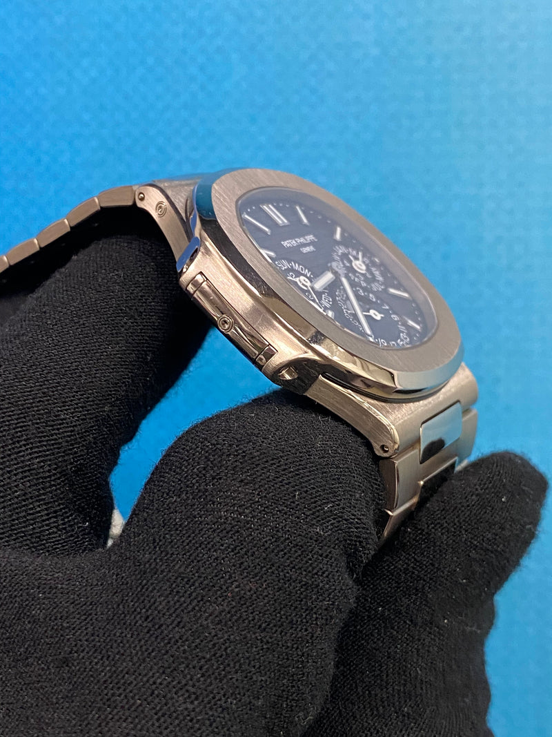 Nautilus 5740 Blue Dial with Diamond Bezel in Steel - Dealer Clocks