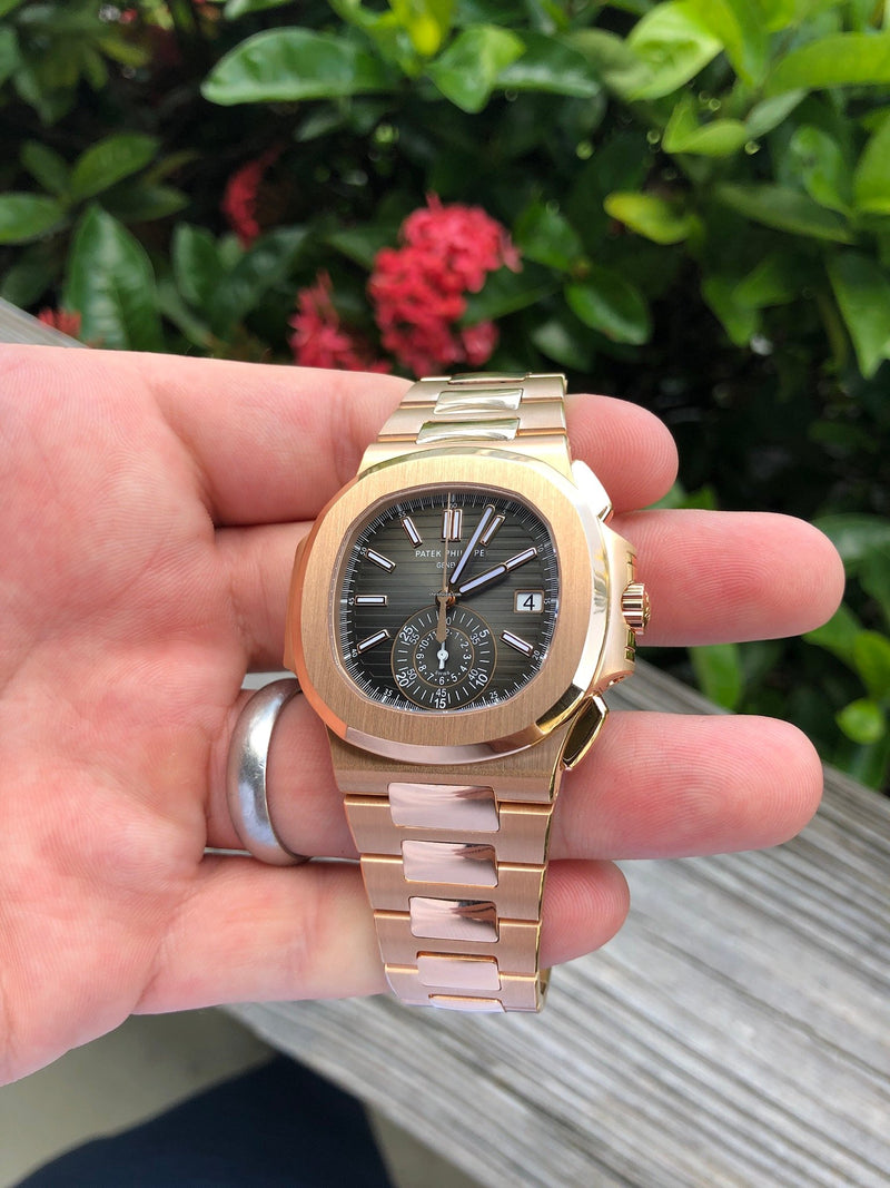 Green watch band for Patek Philippe Nautilus 5980